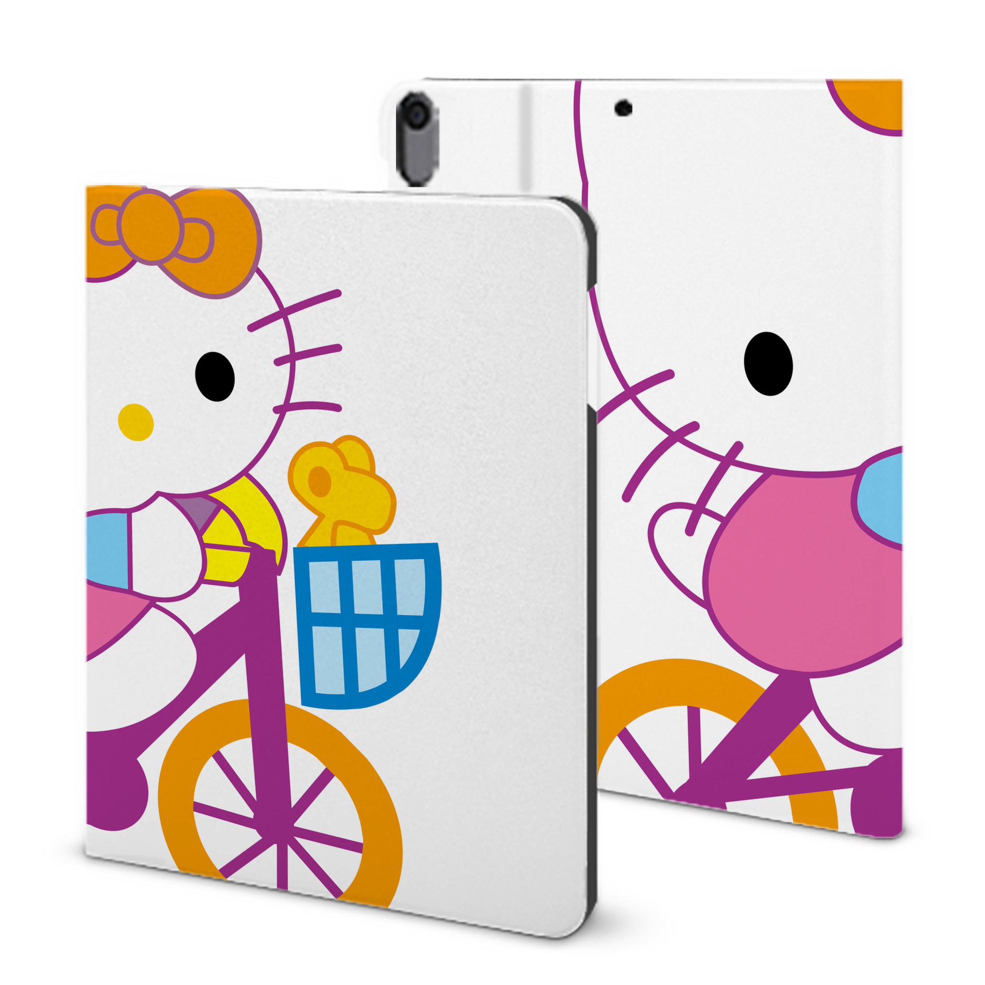 （画像用） Hello Kitty ハローキティ IPad ケース ブック型 PUレザー TPU 耐衝撃 軽量 薄型 ペン収納なし 全面保護 IPad 各モデル対応